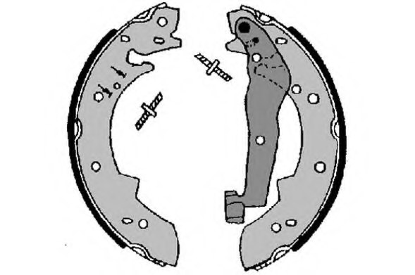 RAICAM 7280RP Brake Shoe Set, parking brake